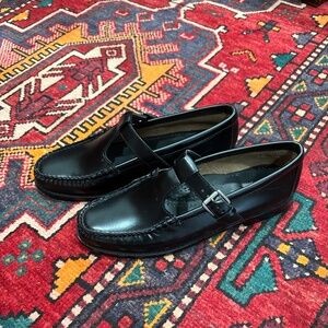 G.H. Bass Mary Jane Weejun Loafers - Black, Womens Size 8.5